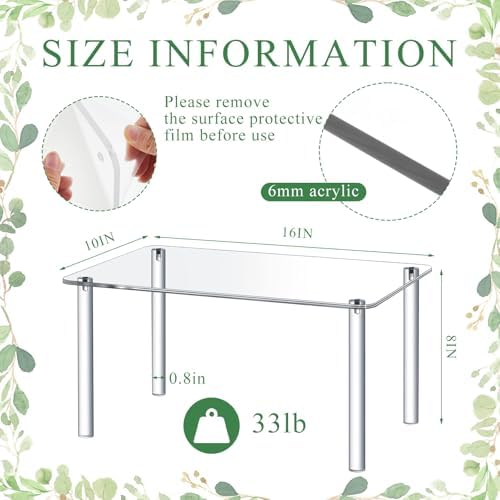 RattanView 16 Inch Acrylic Risers Display Stands 4-leg Plant Stand - Image 2