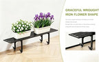 Zhongma One Tier Metal Plant Stand with Wheels L45.67 easy assembly - Image 5