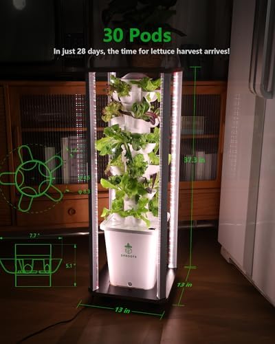 Hydroponic Tower Growing System, 30 Pods Vertical Indoor Garden - Image 2