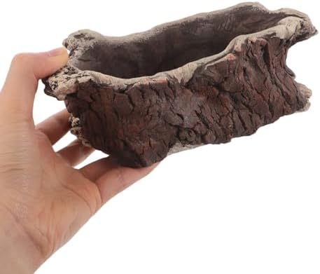 Sewroro Imitation Tree Root Shaped Cement Planter for Bonsai and Succulents - Image 4