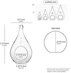 WGV Glass Hanging Plant Terrarium Bulk, Width 3", Height 5.5", Teardrop DIY Air Succulent Planter Clear Tea Light Votive Candle Holder, Wedding Event Office Home Outdoor Decor, 6 Pieces - Image 2