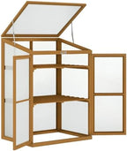 Outsunny Wooden Cold Frame Greenhouse 30" L x 24" W x 44" H Brown by Outsunny