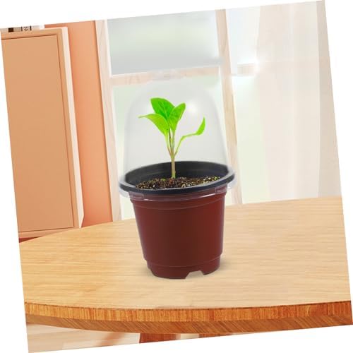 Kisangel 30sets Nursery Pots Humidity Dome Plant Pots for Outdoor Draining Plastic Plant Starter - Image 2