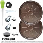 2 Pack 17 Inch Metal Plant Caddy, Copper - Image 2