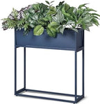 Cocoyard Elevated Planter Box - 28 Inch Durable Raised Garen Bed for Herbs and Flowers - Tall Narrow Rectangular Planter for Indoor Plants & Backyard Deck Gardening (Navy, 28" H) by CocoyardGardenSupply