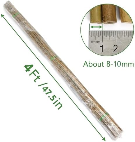 SWANGSA 55 Pack Bamboo Stakes 4 Feet, Garden Stakes for Plants Support, Tomatoes, Beans, Flowers, Climbing Plants, Indoor and Outdoor - Image 4