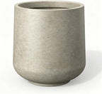 Kante Weathered Concrete Planter 13" Dia All-Weather Round Accent Pot by Unknown
