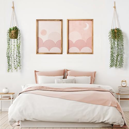 3 Pack Artificial Hanging Plants with Pot in Baskets for Wall Decor - Image 7