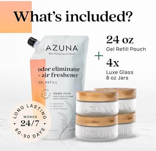 Azuna Home Odor Eliminator for Strong Odor | 4 Room Kit | Simply Citrus - Image 6