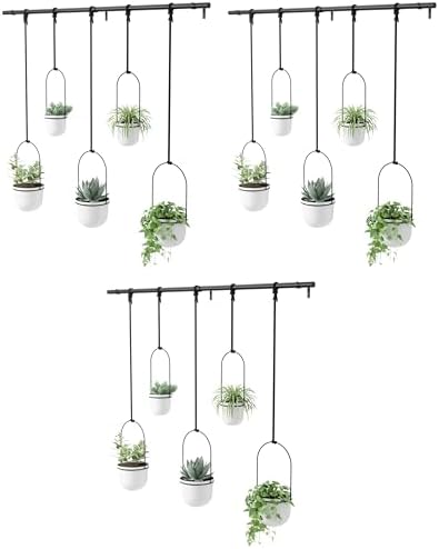 Umbra Triflora Hanging Planter, Set of 5, White (Pack of 3) by Umbra
