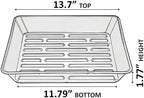 4 Pack 14" Square Plant Saucer No Holes, Sturdy Plastic Water Tray for Indoors Outdoor Garden, White - Image 2