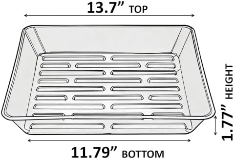 4 Pack 14" Square Plant Saucer No Holes, Sturdy Plastic Water Tray for Indoors Outdoor Garden, Black - Image 2