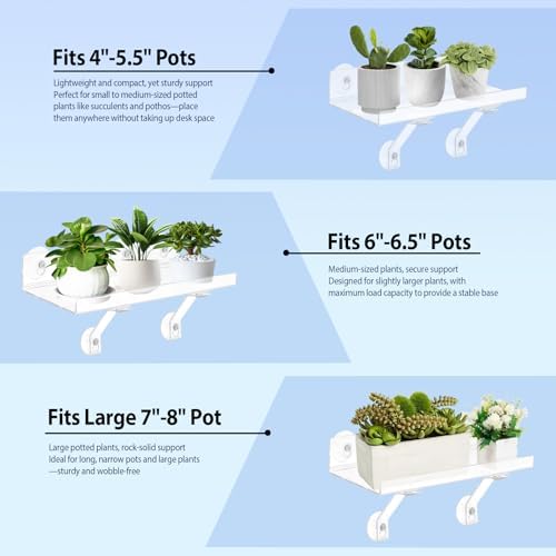 2 Pack 15 Inch Acrylic Window Boxes Plant Shelves, 6 Inch Extra-Wide Windowsill Extender – Features Suction Cups and Support Brackets for Succulents, Herbs, Seed Starting | Indoor/Outdoor Use - Image 6