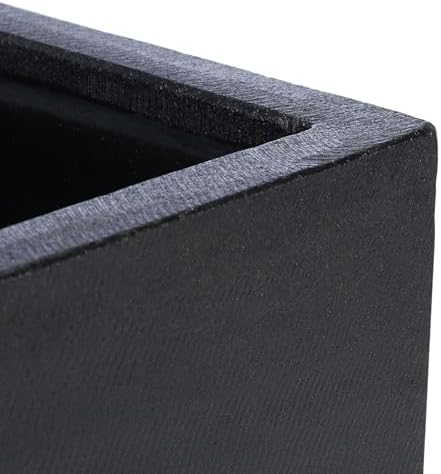 SAFAVIEH Outdoor Collection Borsla Natural/Black Concrete Planter - Image 3