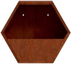 Wall Planter Set of 2, Rustic Corten Steel Vertical Garden Hanging Pots for Outdoor Balcony and Patio Decor, Weathered Metal Finish, 11.8 x 3.9 x 9.8 in - Image 6