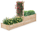 HAPPYGRILL Raised Garden Bed with Trellis & Open Base Design by HAPPYGRILL