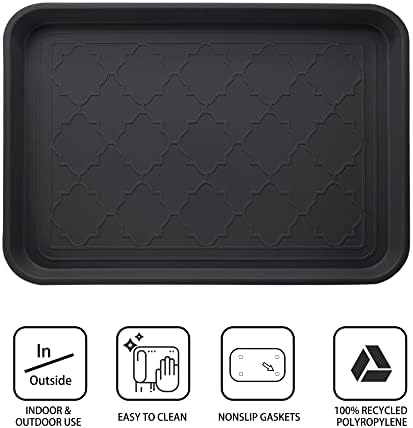 Boot Tray for Entryway Indoor, Heavy Duty Shoe Mat Tray 3 Packs, 16.7"x12.8" Waterproof Shoe Trays - Image 2