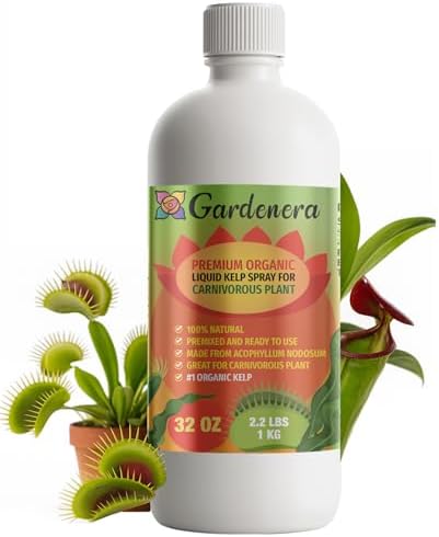 GARDENERA Premium Organic Seaweed & Kelp Superfood for Carnivorous Plants Plants - 32 oz - Liquid Kelp Fertilizer Concentrate (Makes 180 Gallons) by Gardenera