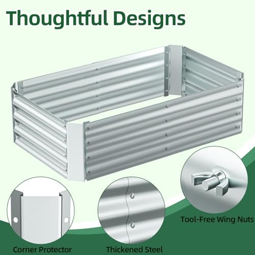 Ohuhu 4x2x1 FT Raised Garden Bed Outdoor with Cover, 3-in-1 Gardening Set - Image 7