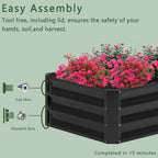 2PCS 8x2x1FT Galvanized Raised Garden Bed,Planter Raised Beds-Metal Garden Box,Large Plant for Outdoor Planting, Vegetables Bed，Flower,herb-Black - Image 7