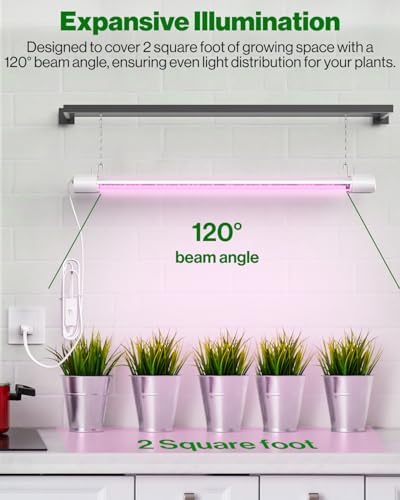 Sunco 4 Pack 2FT LED Grow Light, Full Spectrum, 20W - Image 6