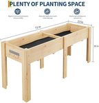IDEALHOUSE 72"x23"x30" Elevated Wood Raised Garden Bed Planter Box - Image 7