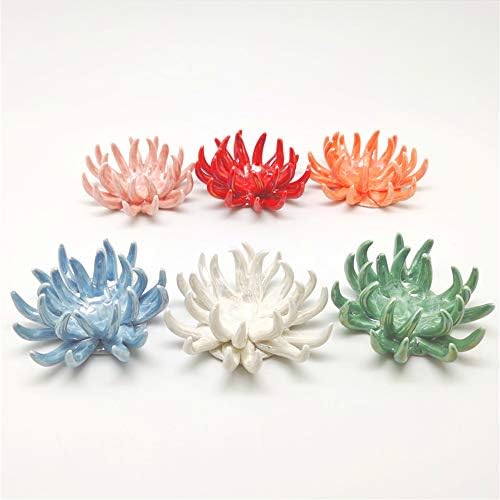 6 Pack air plant Holders (6Pcs Air Plant Containers w/6 Colors Assorted) A Ceramic Coral Set to CreateGifts or Decorate Tabletop - air plants Not Included - Image 2