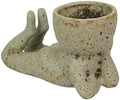 Mayrich Head Planter, 9 Inch Contemplative Muse Cement Sculpture by Unknown