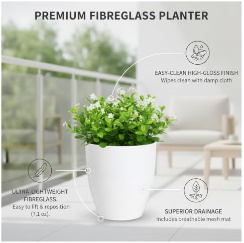 Fiberglass Standing Planter, 1 PC - Image 5