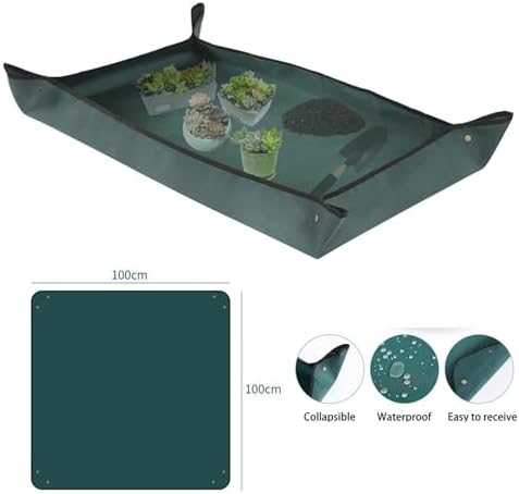 Oxford Fabric Plant Repotting Mat Waterproof Transplanting Indoor Succulent Potting Portable Gardening for Indoor Plant Repotting(75X75CM) - Image 2