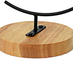 YY YEARCHY 11-inch Ornament Display Stand with Wooden Base Metal Hook Tabletop Holder for Hanging Glass Globe Ball Gifts(4, Black) - Image 5
