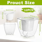 Clear Self Watering Planters, 12 Pack, 4.2 in Square - Image 2