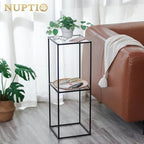 NUPTIO Pedestal Stand Centerpiece, 31.5", Black, 2 Tiers Panel, 2 Pcs - Image 2