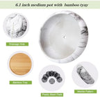 ARTKETTY Succulent Pots- 7.3/10 Inch Large Plant Pots Set of 2 - Image 3