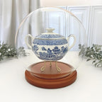 Plymor 7.5" x 8.5" Glass Display Dome Globe Cloche (Walnut MDF Base) - Image 4