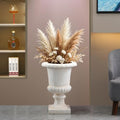 Urn Planter Beige White Magnesium Oxide 16.93x23.62 in by KANGYINGLE