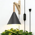 Hanging Grow Lights for Indoor Plants, 20W Full Spectrum Plant Lamp with Timer, Adjustable Height, Wall-Mounted 3000K Growlight with 14.5 ft Power Cord, for Greenhouse, Garden, Large Plants (Black) by Gaudeoo
