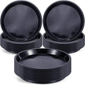 Sawysine 30 Pack Plastic Plant Saucer Round Drip Trays Black Flower Pot Saucers Thick Plant Dish Sturdy Water Tray Heavy Drainage Potted Container for Indoor Outdoor Garden (12 Inches) by Sawysine