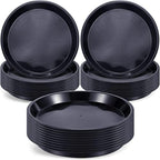 Sawysine 30 Pack Plastic Plant Saucer Round Drip Trays Black Flower Pot Saucers Thick Plant Dish Sturdy Water Tray Heavy Drainage Potted Container for Indoor Outdoor Garden (12 Inches) by Sawysine