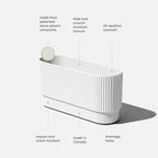 Veradek Demi Series Long Planter - Wide Outdoor Planter - Image 2
