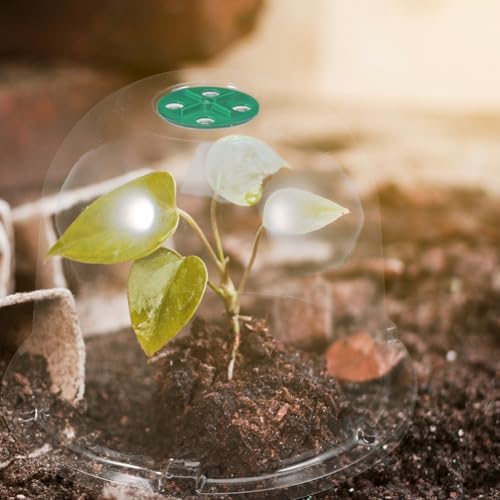 HANABASS 3 Pack Garden Cloche Dome, Plant Nursery Pot Cover, 8.2 x 10.2 Inch, Clear Plastic Plant Pot Domes for Humidity and Frost Protection Outdoor Seedling Propagation - Image 2