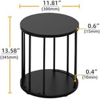 Plant Stand Indoor,small plant stool,Flower Pot Corner stand holder,Mid Century Heavy Duty Metal Tall Home Decor,Modern Round End Table,Small Rustic Display Stand for Living Room,Bedroom(Black,14In) - Image 4