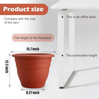 RooTrimmer 3-Pack 16 Inch Large Outdoor Plastic Plant Pots with Drainage Holes – Durable,Lightweight & Weather-Resistant Flower Planters for Patio,Garden,Balcony (Pottery Red) - Image 2