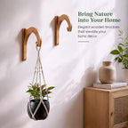 2 Pack Wooden Plant Hanger Bracket 7.5 Inch, Solid Wood Wall Hooks for Macrame Plant Hangers, Lanterns, Bird Feeders, Dream Catchers, Boho Indoor Outdoor Decor, Housewarming Gift - Image 3