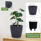 Dexceder 9x8 Self Watering Planter (Slate Gray Matte) - Image 3