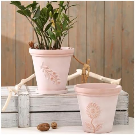 Flower pots Vintage Cameo Red Terracotta Planter Outdoor Indoor(E) - Image 5