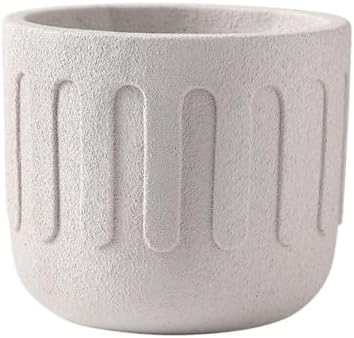 yeyo Elegant Nordic Minimalist Cement Flower Pot Light Luxury Decor Creative and Unique Succulent Plants for Balcony(15x13cm) by Unknown