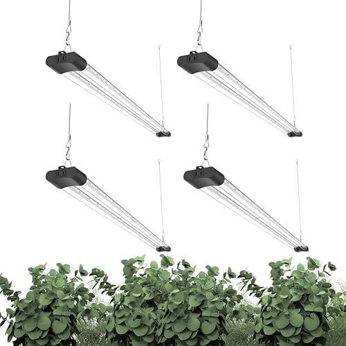 LED Grow Light Full Spectrum Light Linkable 5000K Daylight + 660nm Red Indoor Plant Lighting Fixture (4-Pack 4 FT) by BoostGro