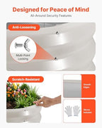 VEVOR 3 Pcs 2x2x1ft Round Raised Garden Bed Kit, Outdoor Metal Galvanized Raised Beds for Gardening Vegetables, Easy Assembly Garden Planter Box for Flowers Fruits - Image 6