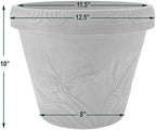 PSW Pot Collection Dragonfly Planter Pot for Indoor and Outdoor Plants and Gardens, 12.5' by 10, Beige - Image 4